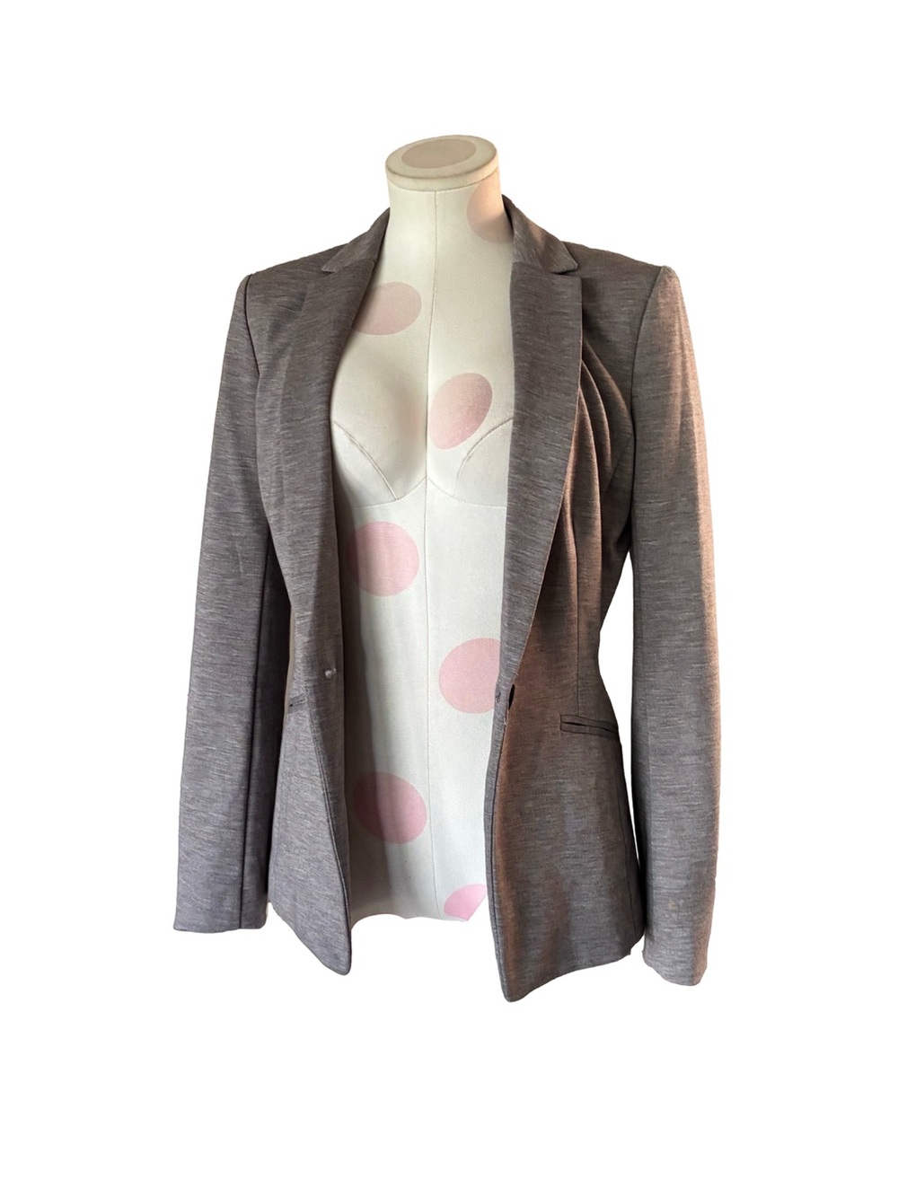 H&M Gray Mélange Tailored Blazer Jacket 6 - Picture 6 of 11